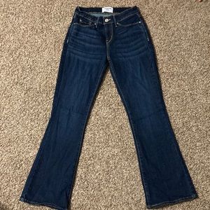Levi boot cut mid rise blue jeans